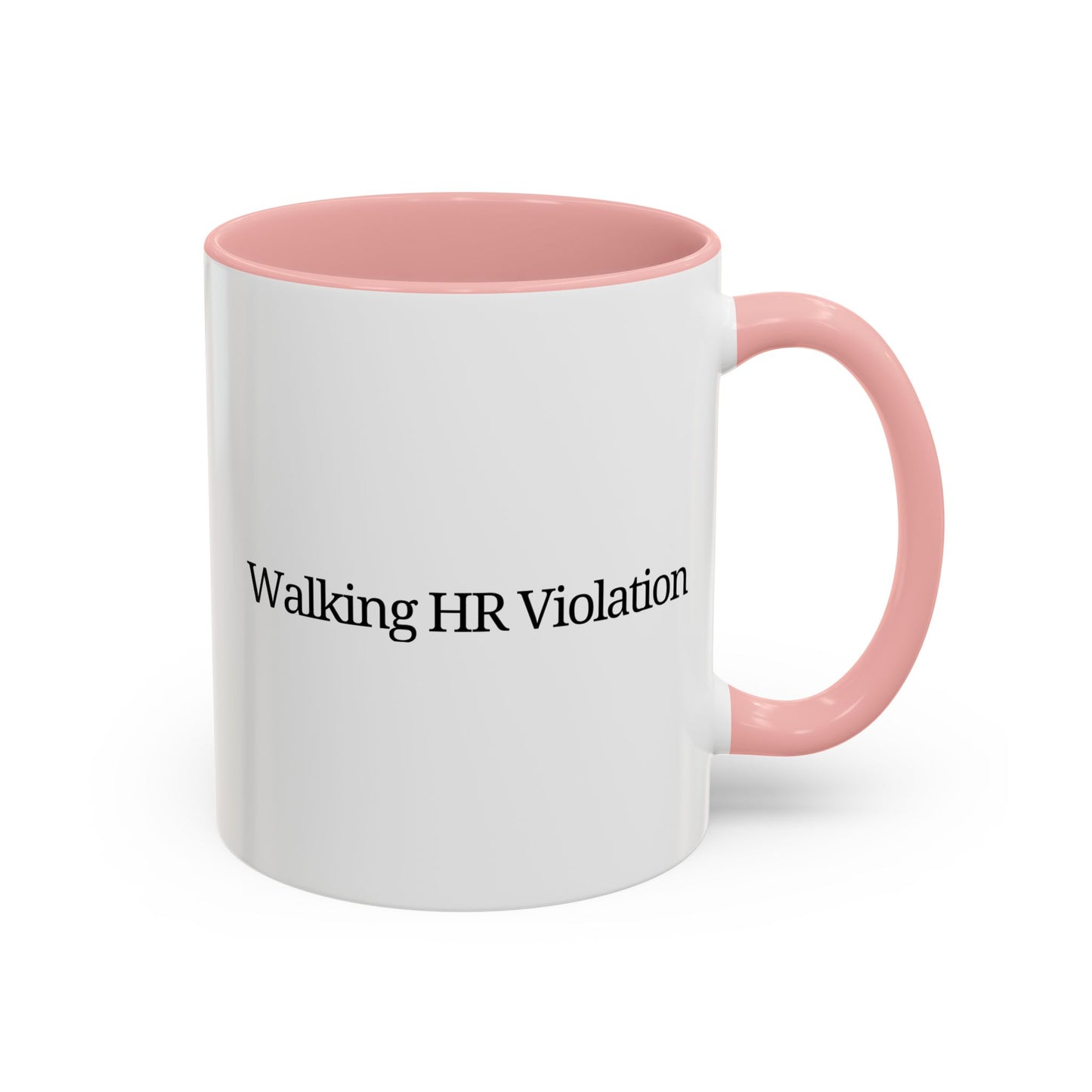 'Walking HR Violation' Accent Coffee Mug