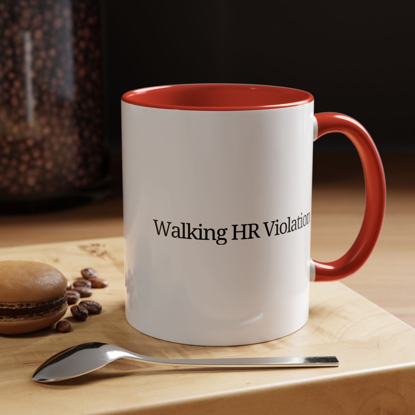 'Walking HR Violation' Accent Coffee Mug