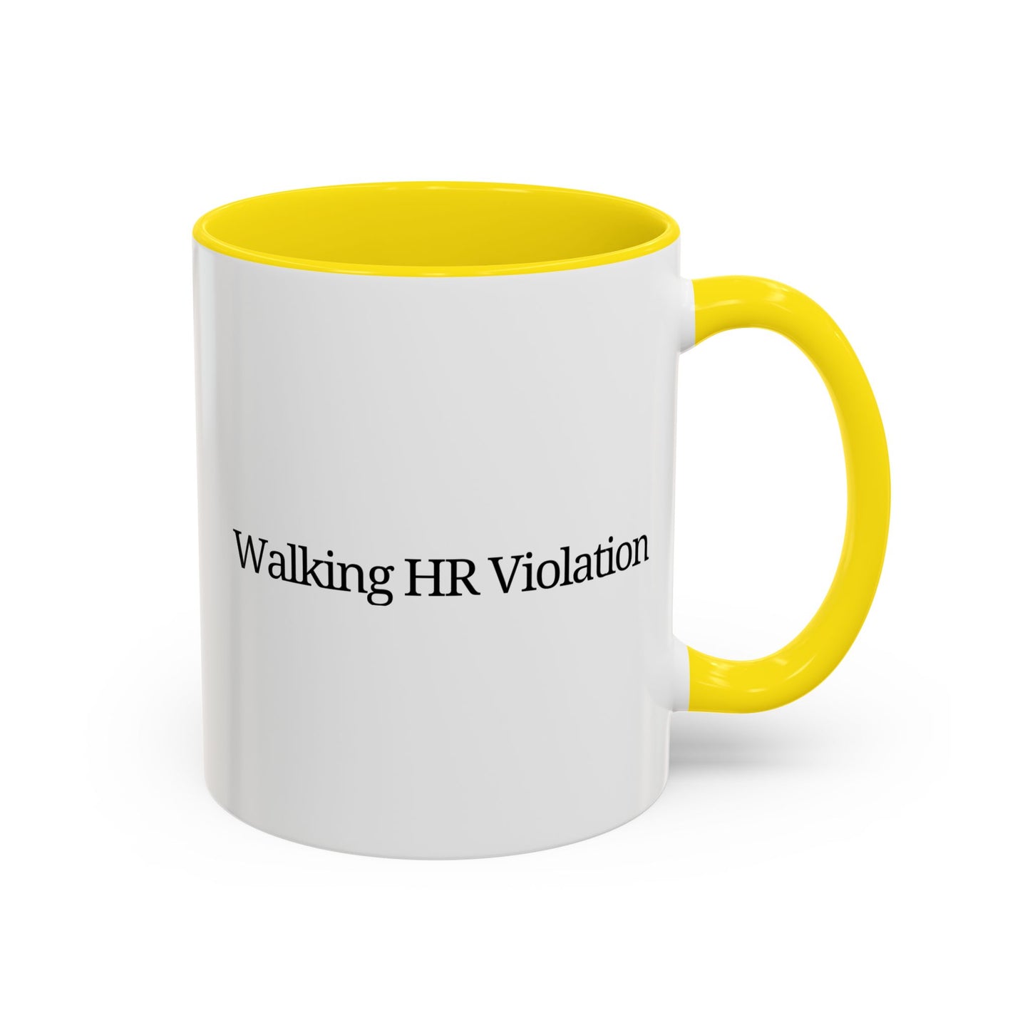 'Walking HR Violation' Accent Coffee Mug